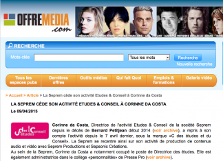 La Seprem cède son activité Etudes & Conseil à Corinne da Costa