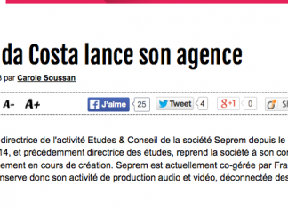 Corinne da Costa lance son agence