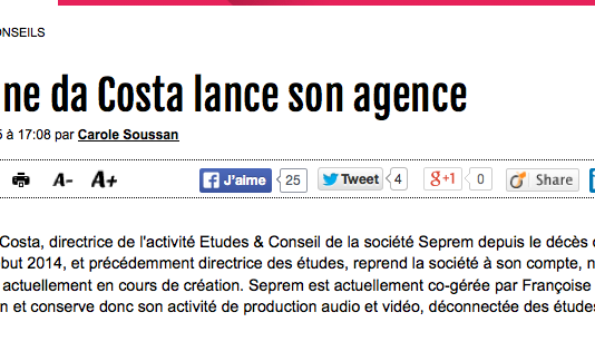 Corinne da Costa lance son agence