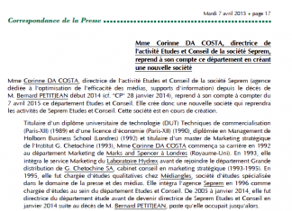 Correspondance de la presse