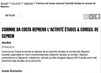 Corinne da Costa reprend l’activité études & conseil de Seprem