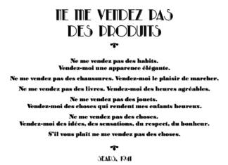 Un produit ? non, une expérience