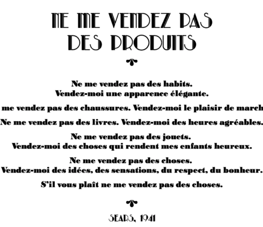 Un produit ? non, une expérience